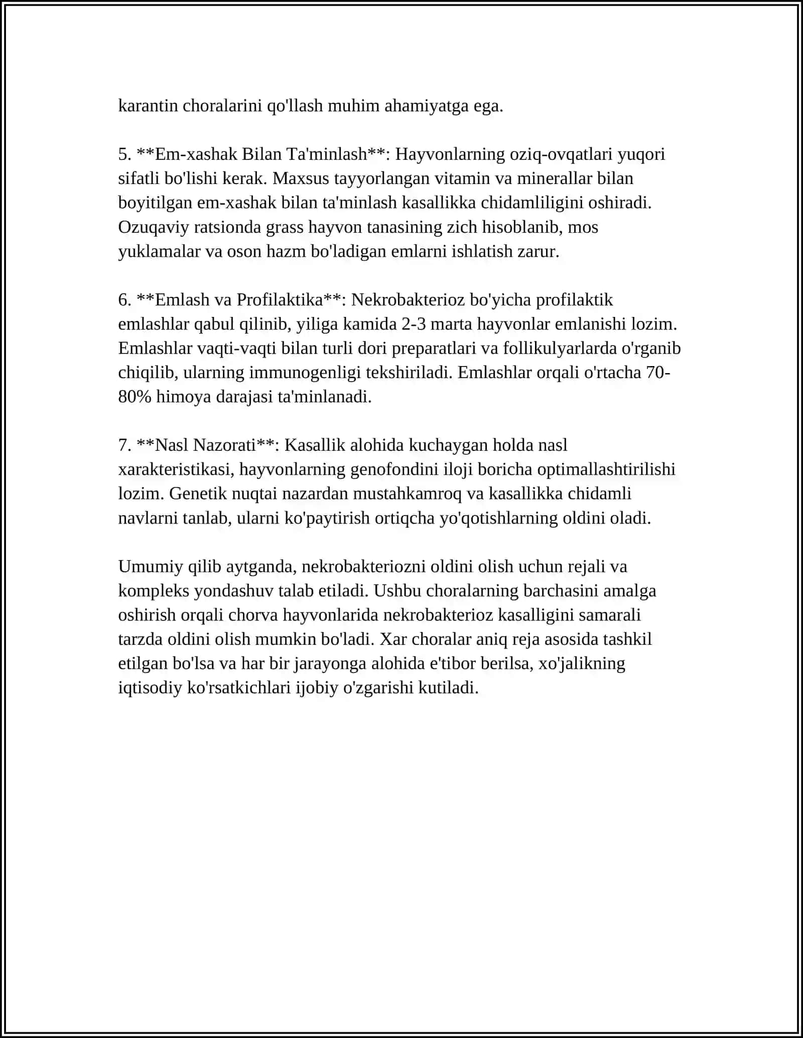 NEKROBAKTERIOZ KASALLIGINING PROFELAKTIKASI 4