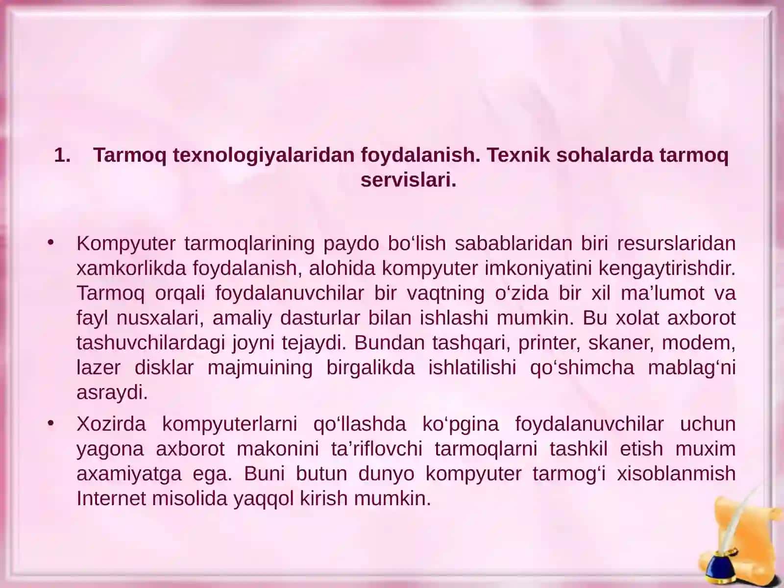 Tarmoq texnologiyalari 4