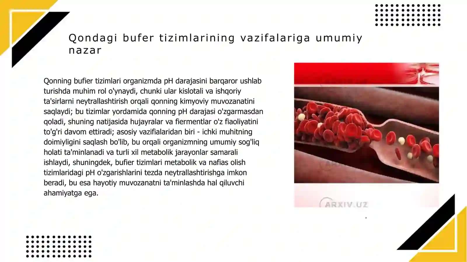 Qonning bufer tizimlari va ularning roʻli 4