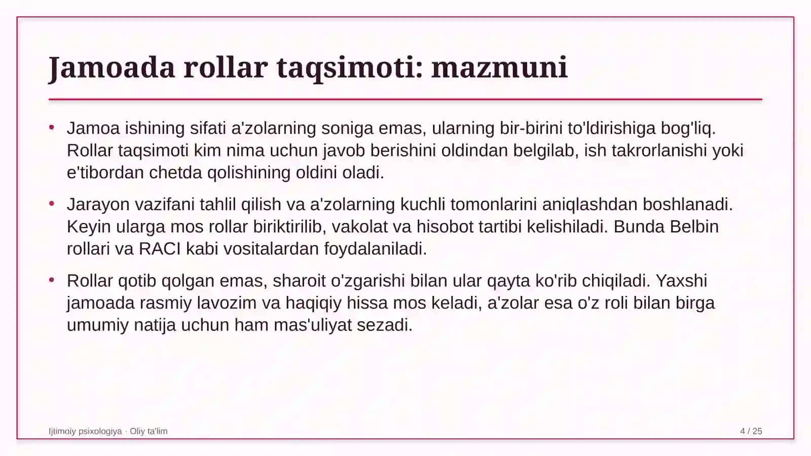 elektron hujjat aylanishi tizimlarida jamoada rollar taqsimoti 4123 4