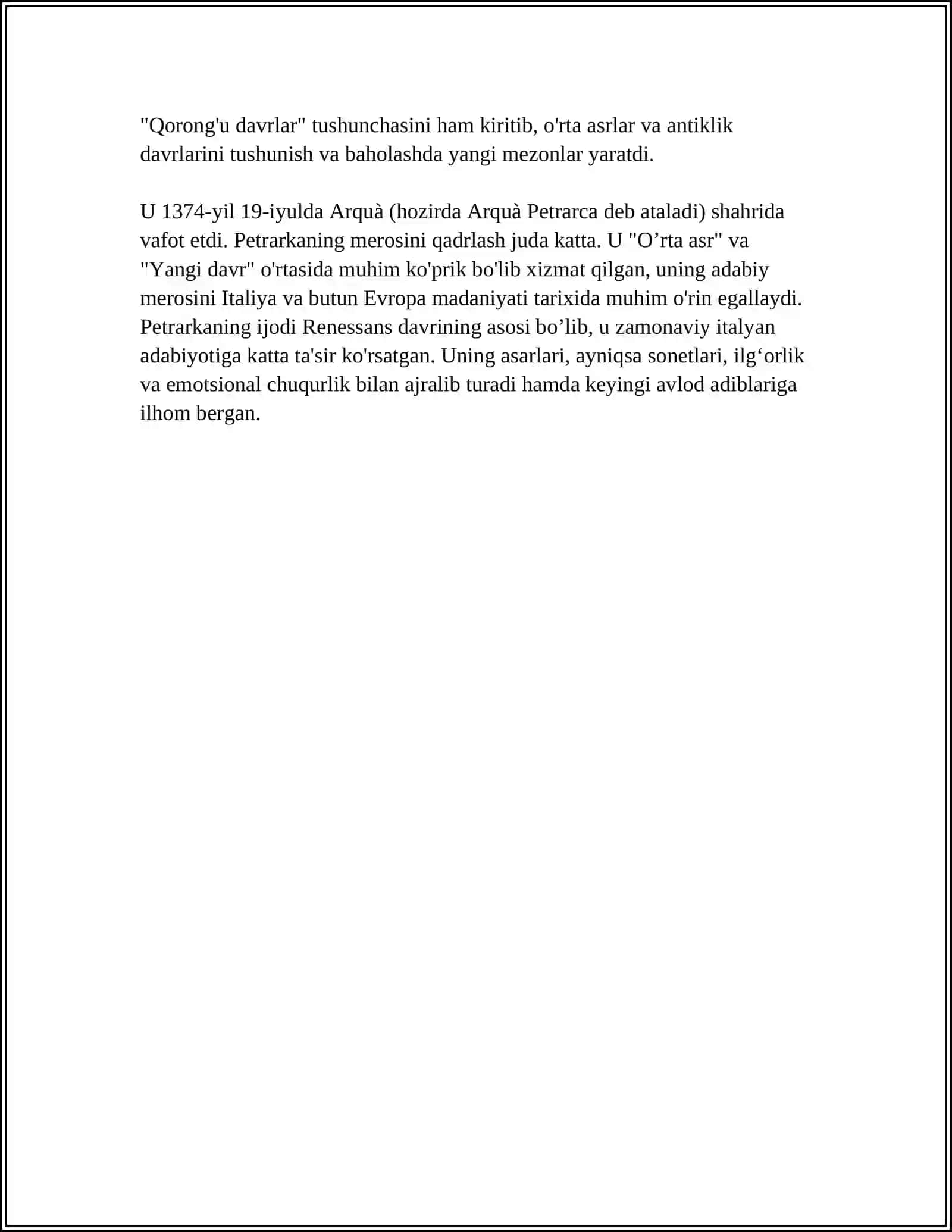 PETRARKA "AFRIKA" POEMASI 4