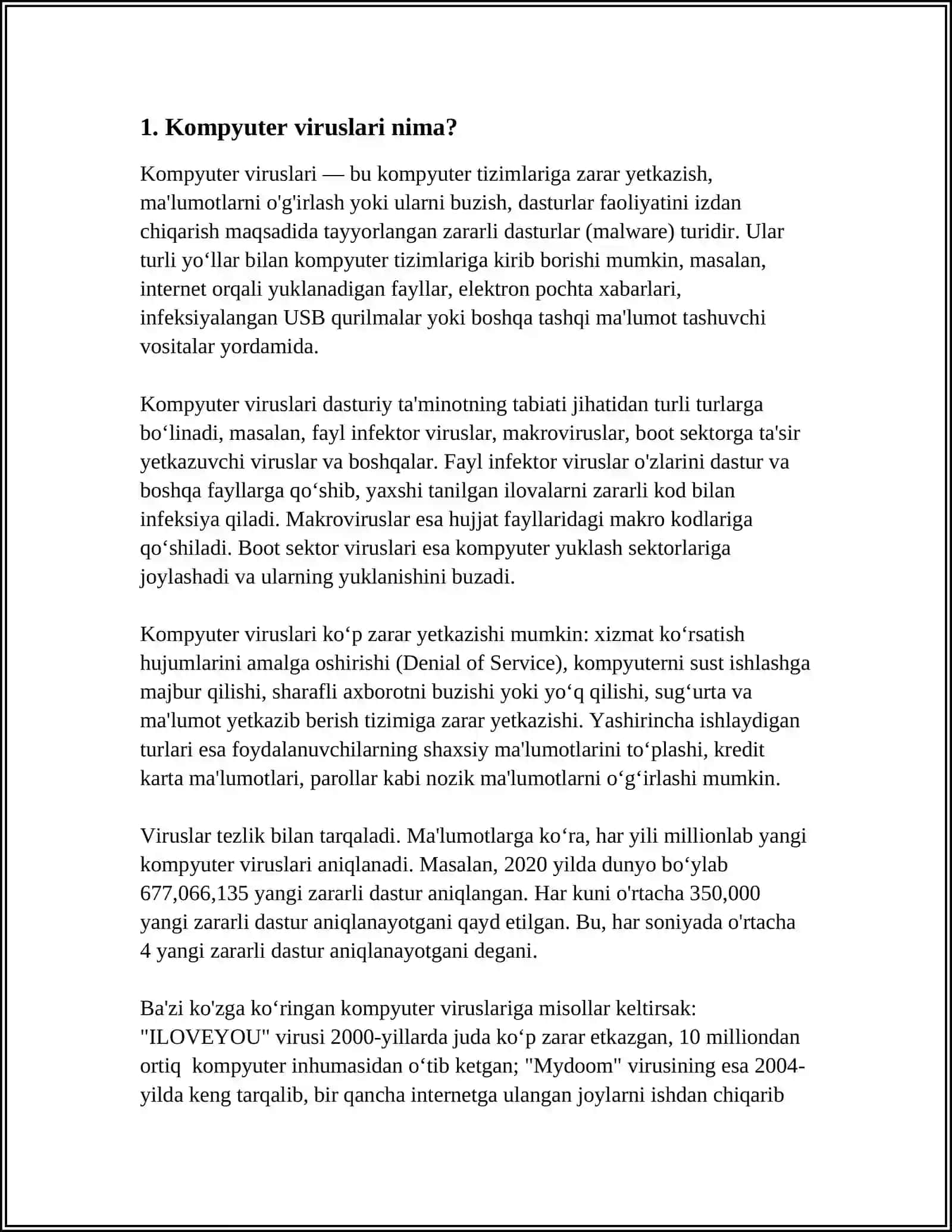 KOMPYUTER VIRUSLARI VA VIRUSDAN HIMOYALANISH USULLARI 4