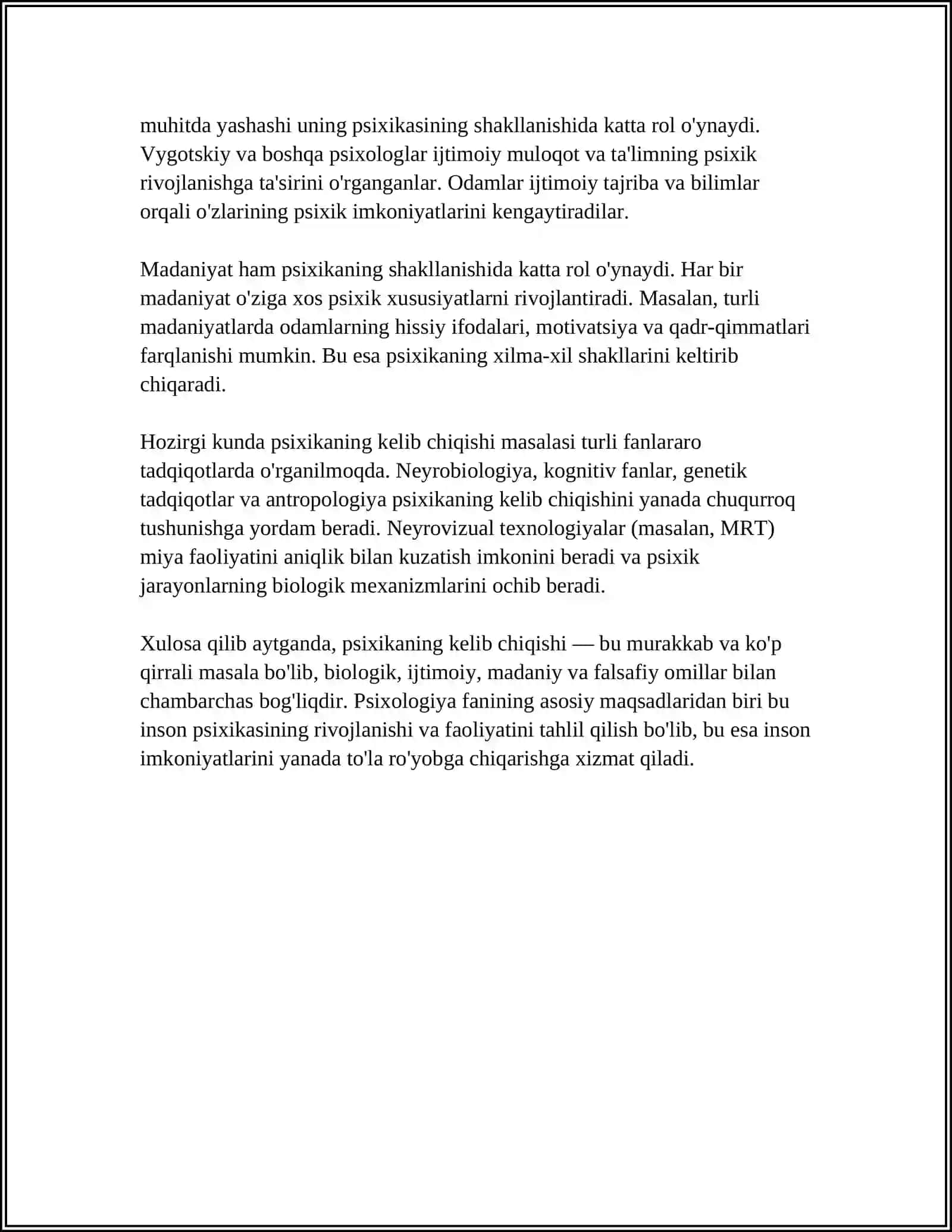 PSIXIKANING FILOGENETIK TARAQQIYOTI 4