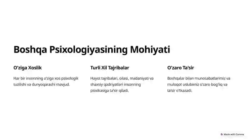 Boshqa Psixologiyasining Mohiyati 4