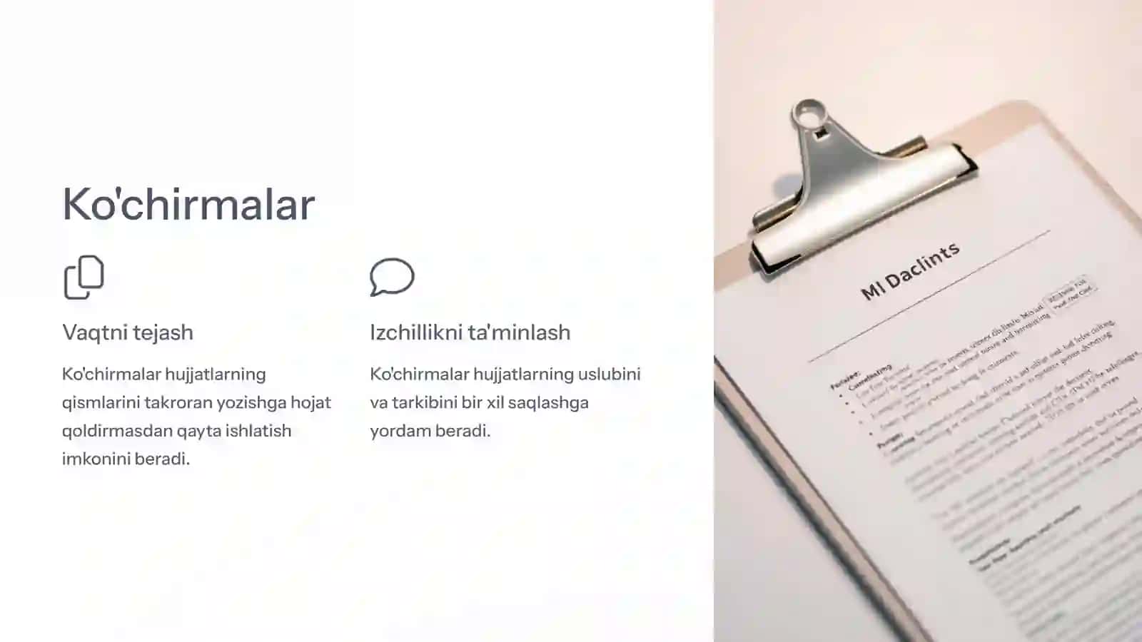 Avtomatlashtirilgan Vositalar va Shablonlar 4