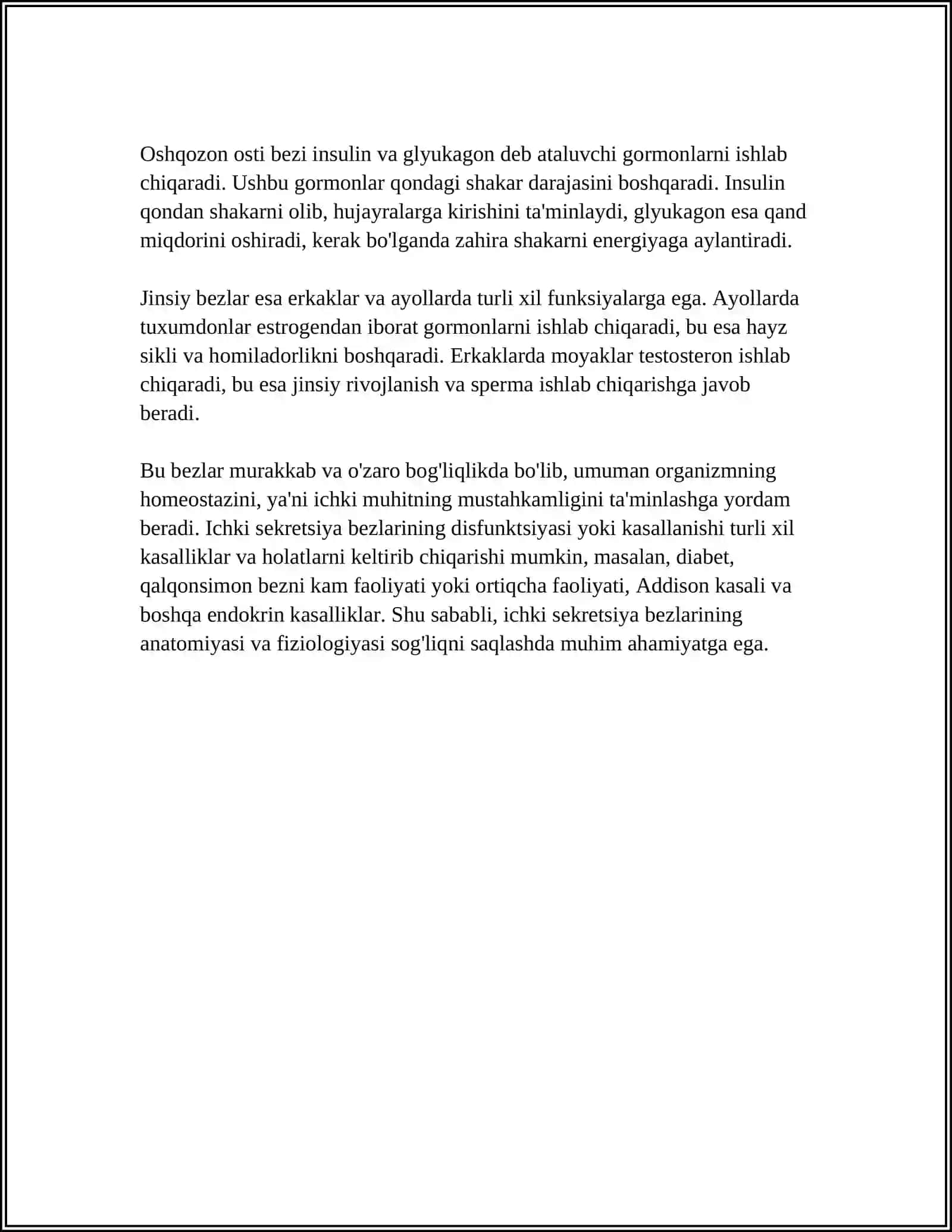 ICHKI SEKRETSIYA BEZLARI VA ULARNING GORMONLARI 4