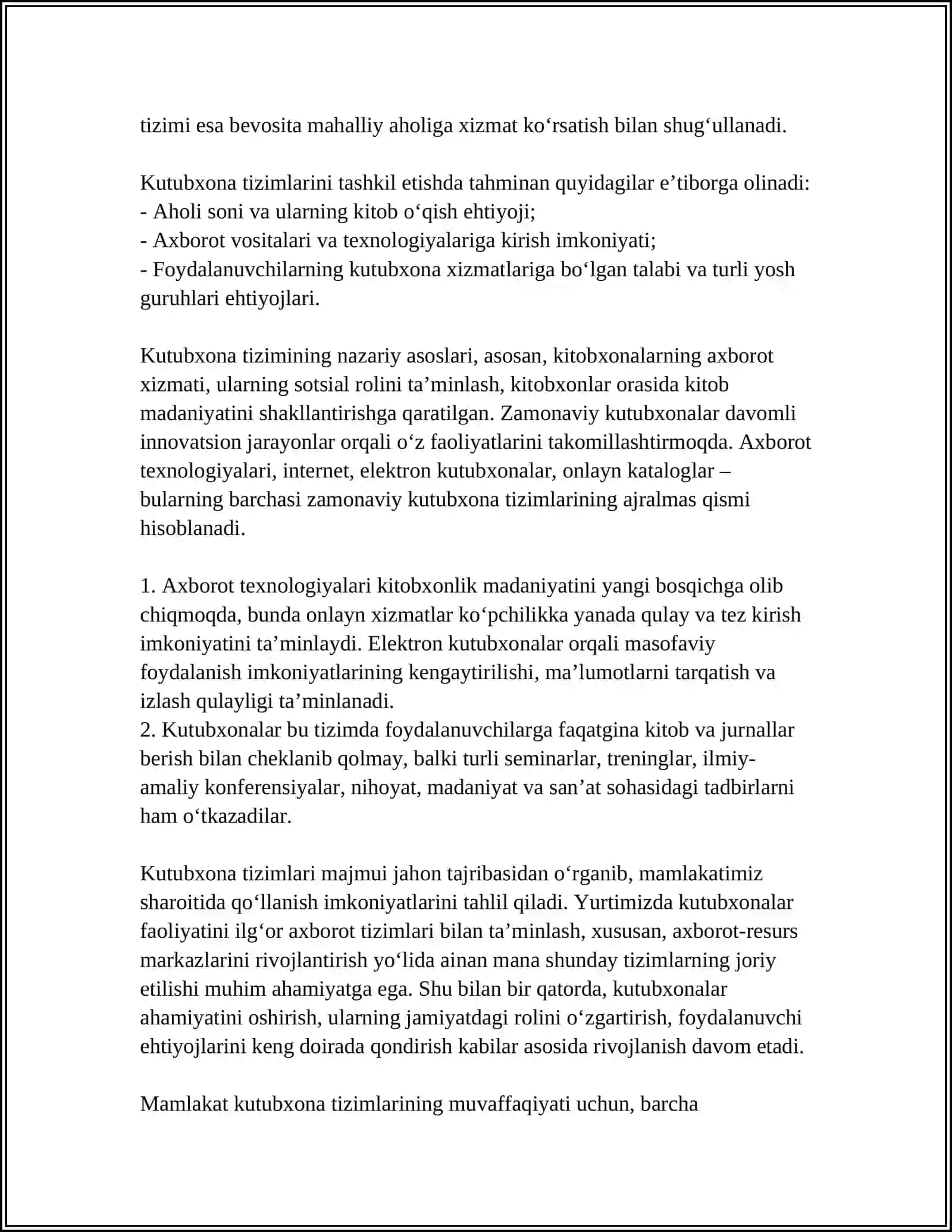 KUTUBXONA TIZIMI KUTUBXONALAR MAJMUI SIFATIDA 4