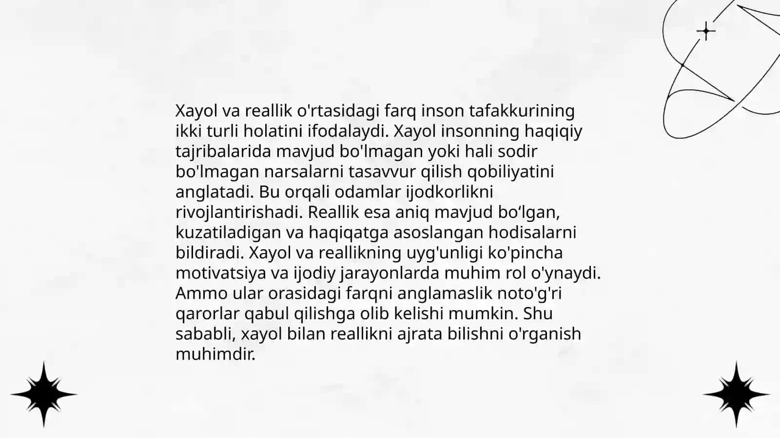 Xayol haqida tushuncha 4