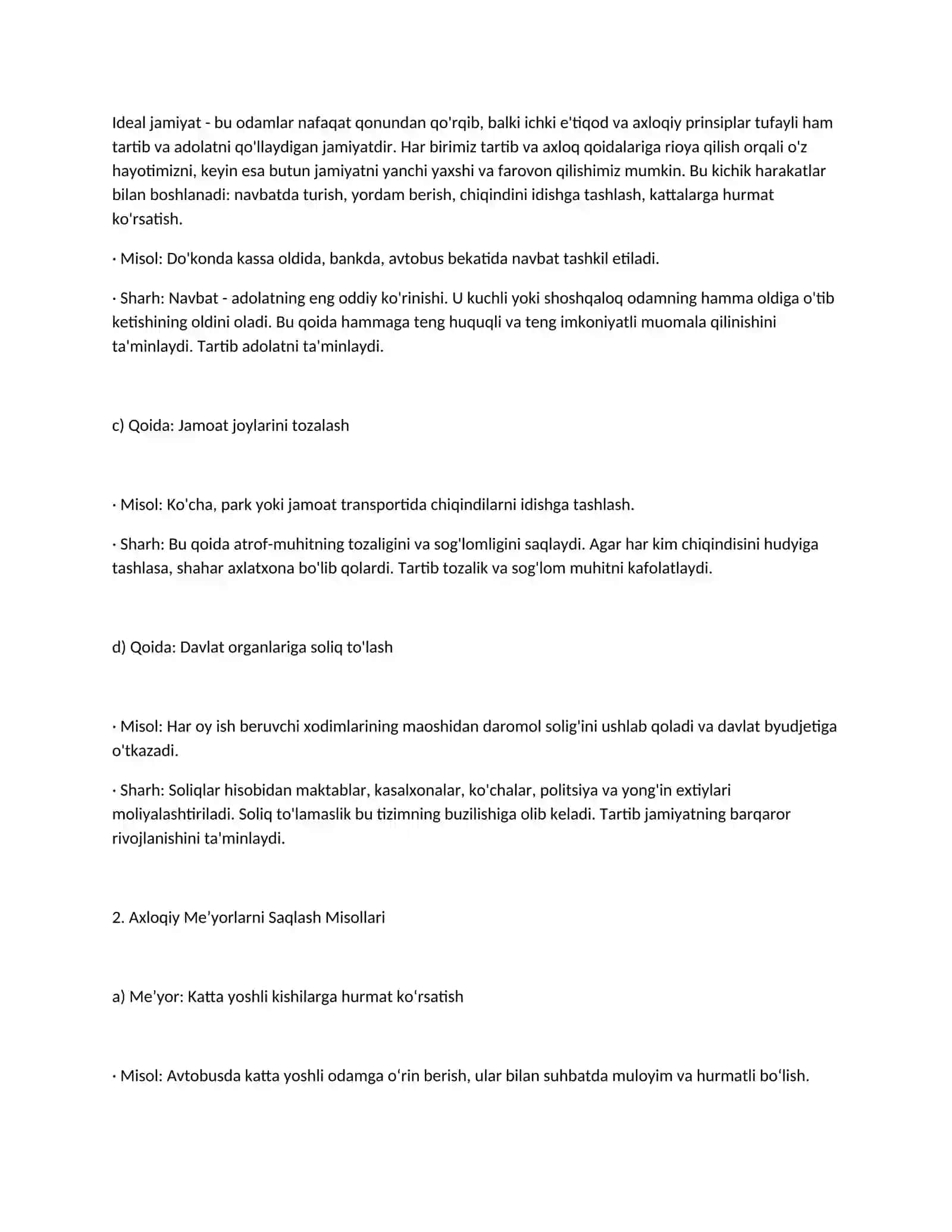 Dinshunoslik fanidan keys savolga javoblari 4