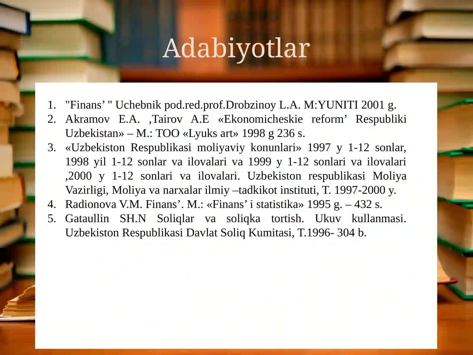 Adabiyotlar 4