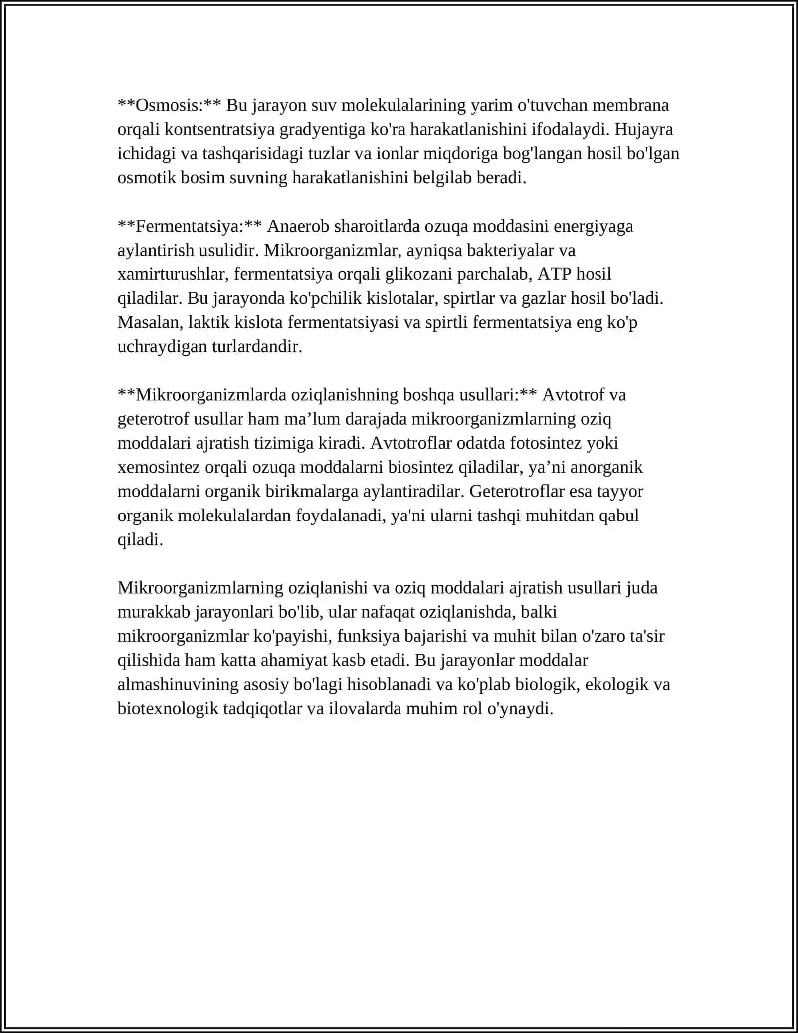 MIKROORGANIZMLARDAN ZARUR MODDALARNI AJRATISH, BIOLOGIK FAOL MODDALAR AJRATIB OLISH 4