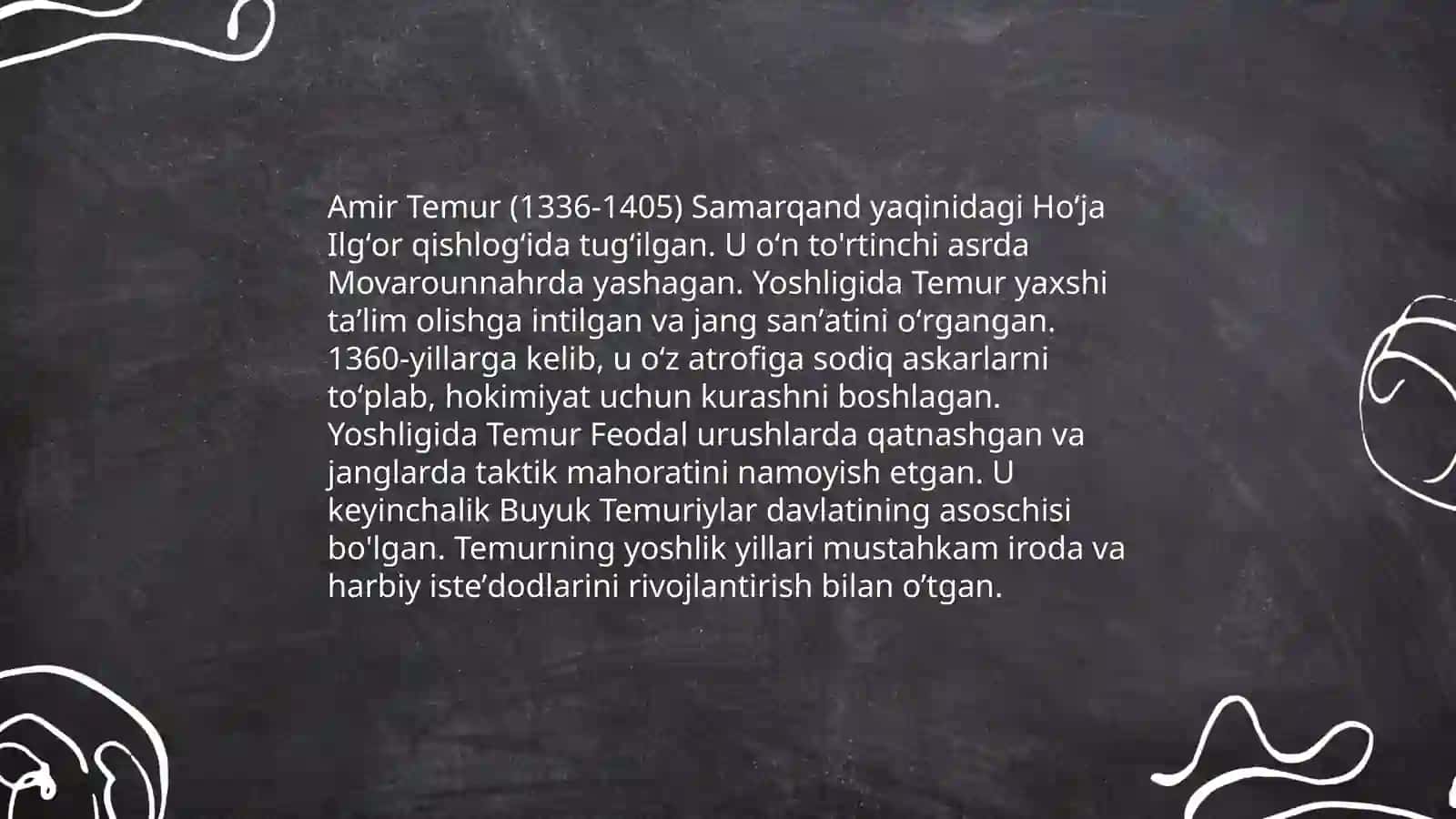 Amir Temurning tug'ilishi va oilasi 4
