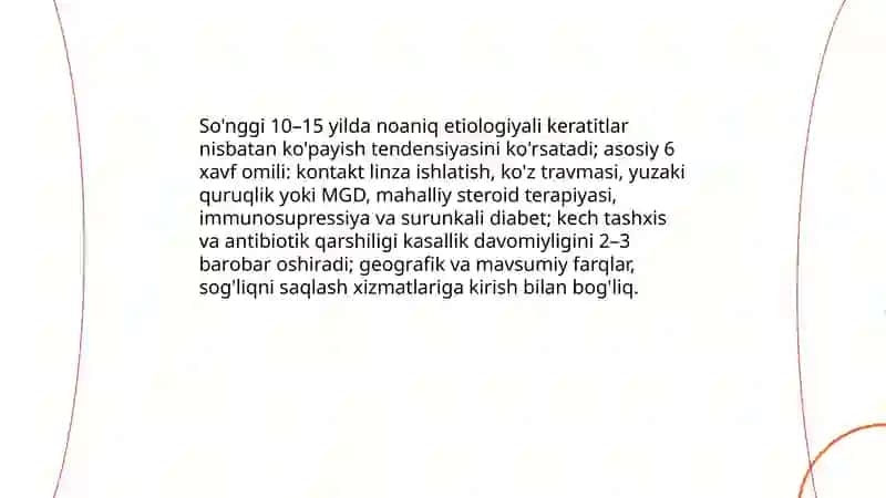 Noaniq etiologiyali keratitlar 4