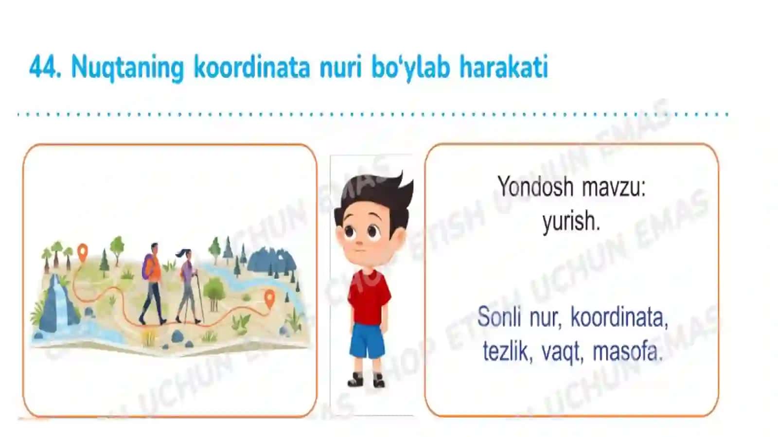 Nuqtaning koordinata nuri bo`ylab harakati 4