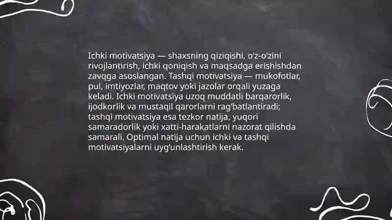 Faoliyat va motivatsiya 4