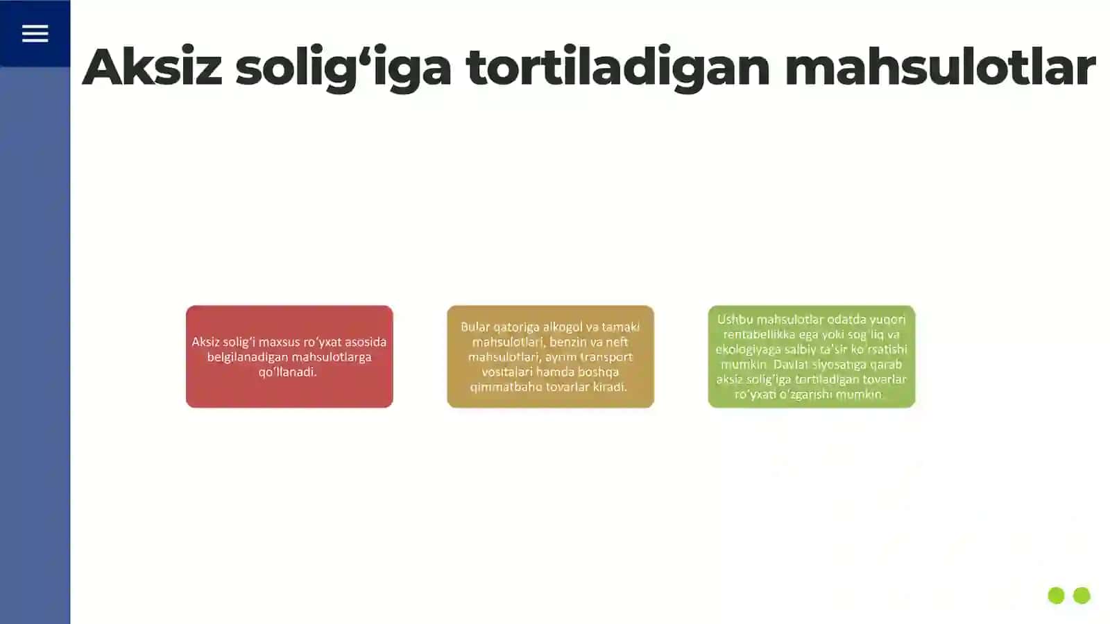 Aksiz soligʻining soliq davri va hisoblash tartibi 4