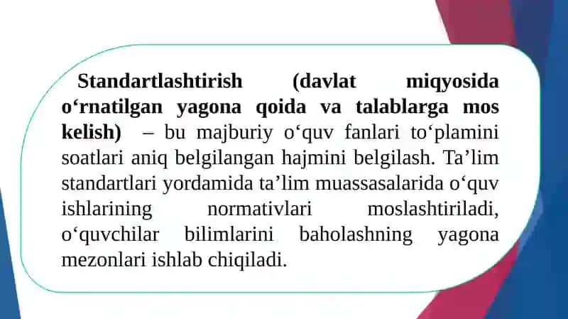 Ta'lim standartlari 4