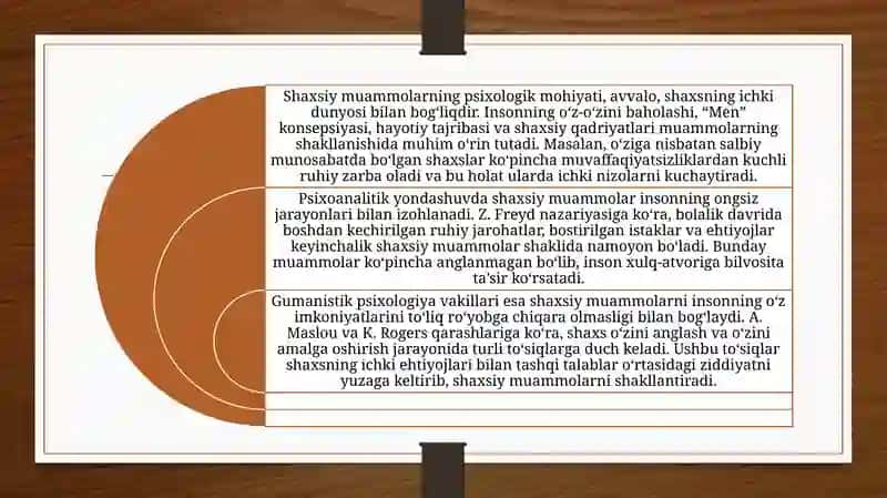 Shaxsiy muammolarni aniqlash va tushuninishning psixologik metodlari 4