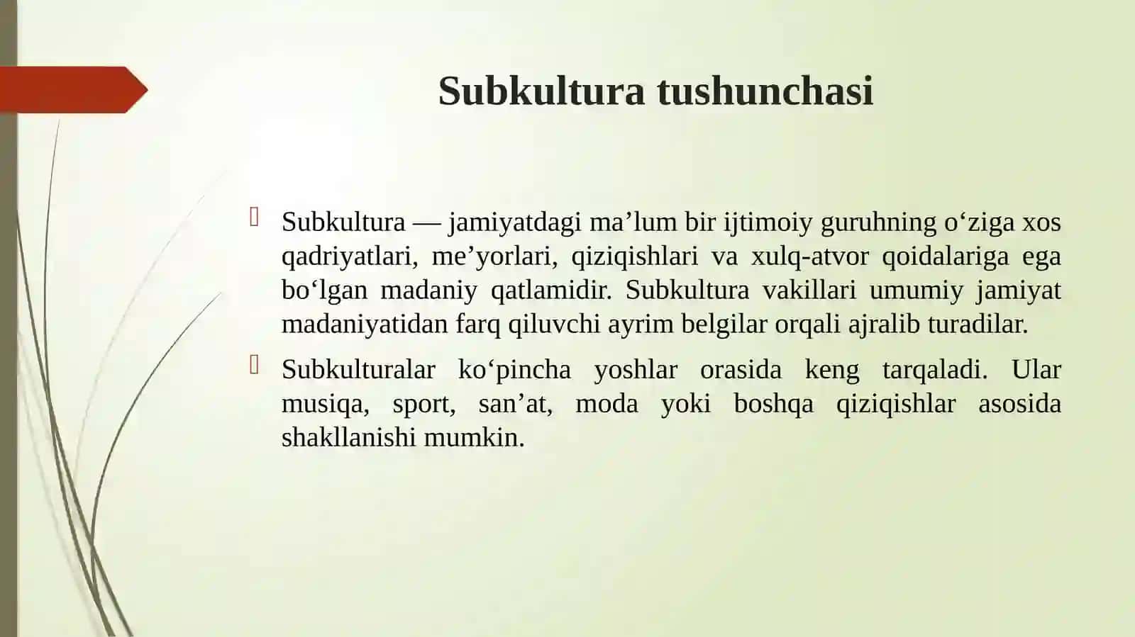 YOSHLAR MADANIYATI SUBKULTURALAR 4