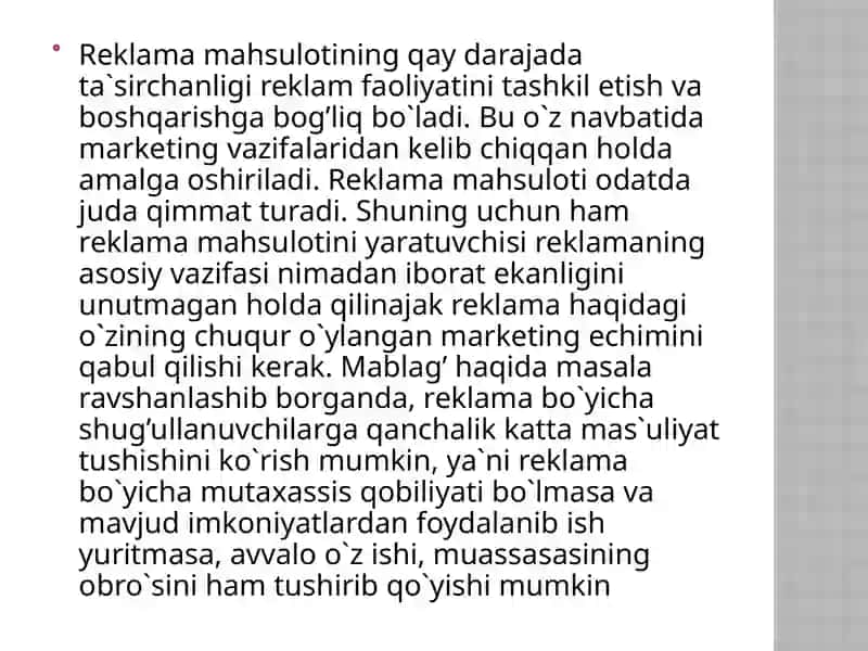 Reklama ijtimoiy mazmun mohiyati 4