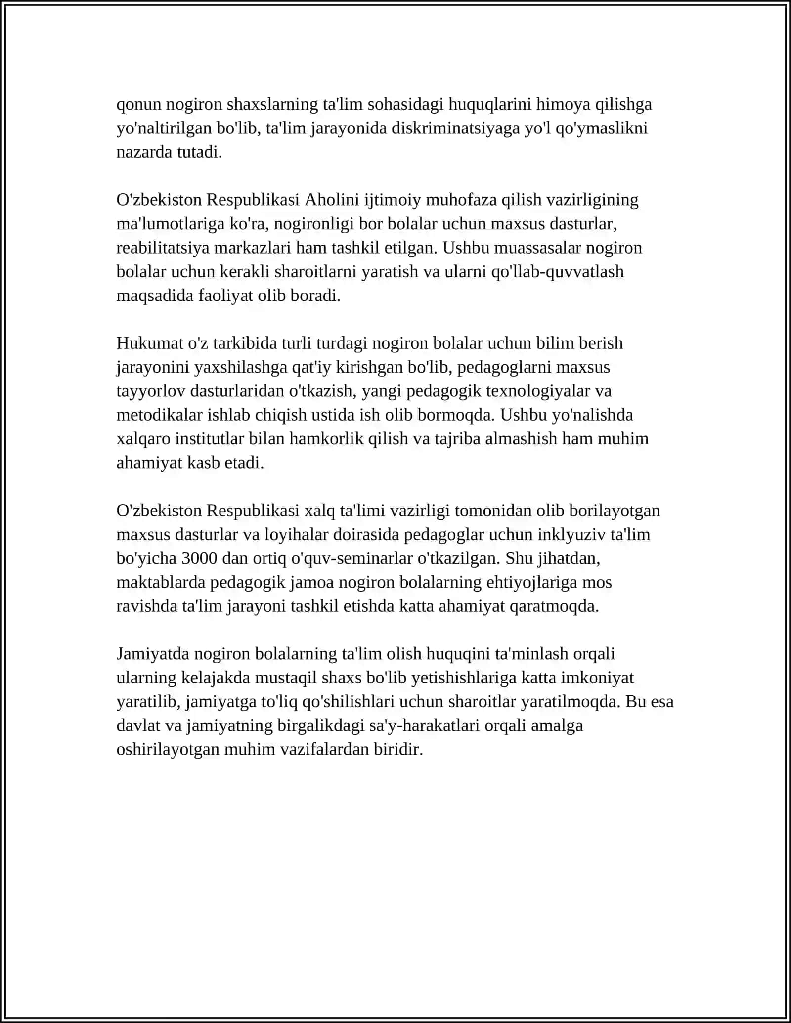 REFERAT Mavzu: NOGIRONLAR QONUNLARI 4