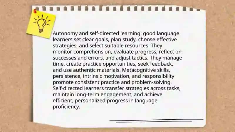 The characteristics of good language learners 4