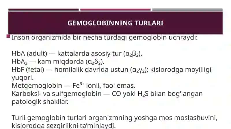 Gemoglobin haqida 4
