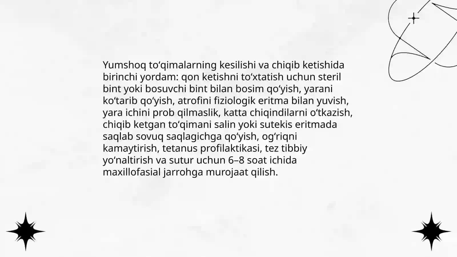Yuz jag' soxasini jaroxatlari 4