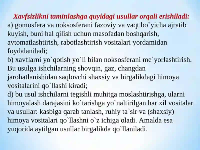 Faoliyat xavfsizligini tahlil qilish 4