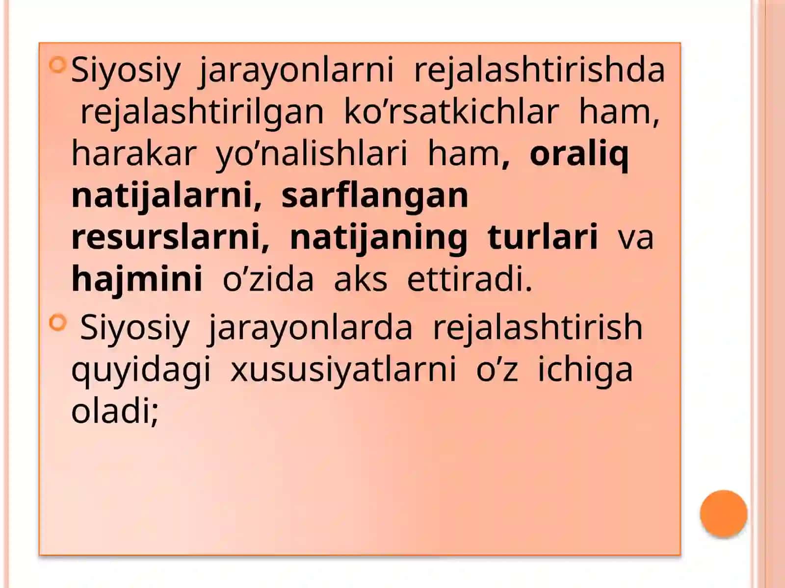 Siyosiy jarayonlarni rejalashtirish 4