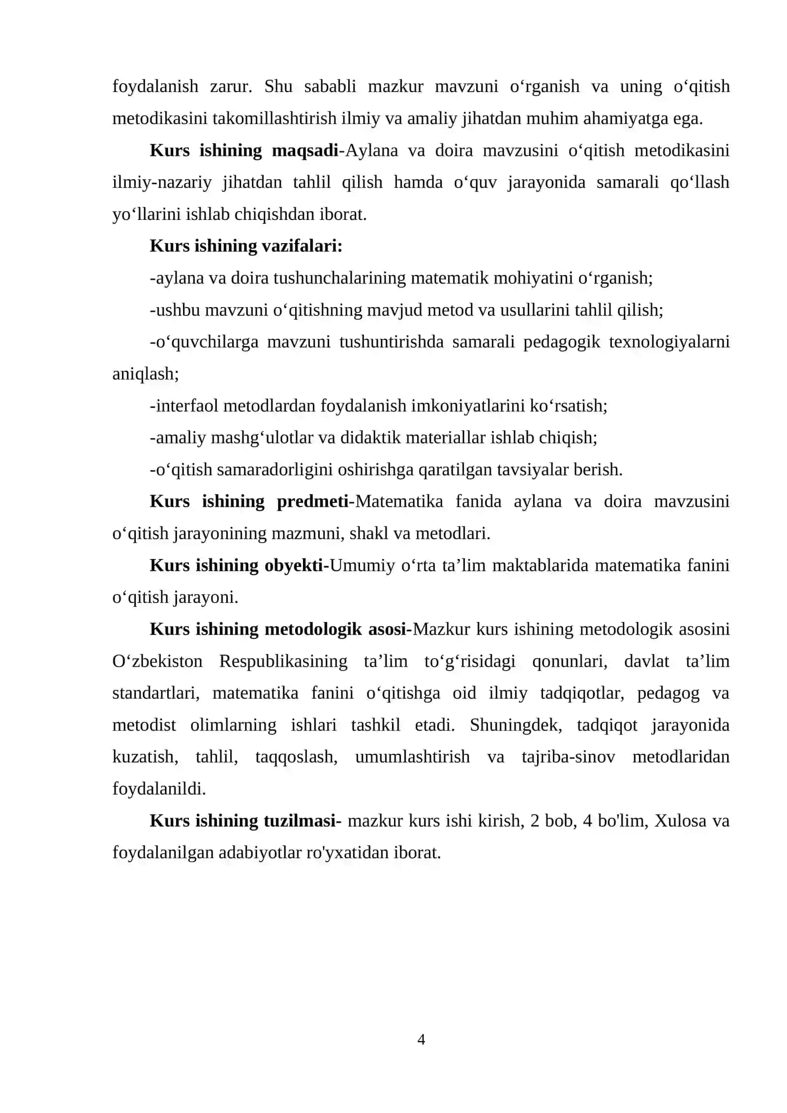 Aylana va doirani oʻqitish metodikasi 4