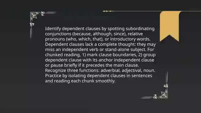 Independent and Dependent clauses 4
