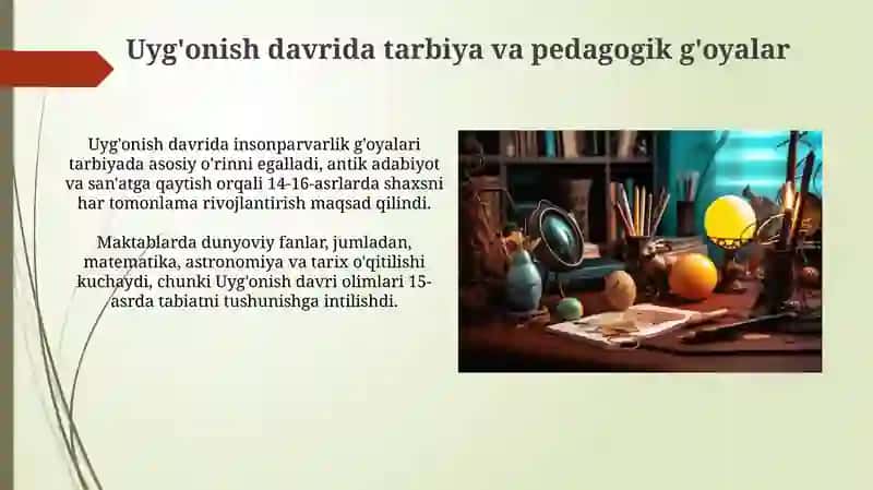 G'arbiy Uyg'onish davrida ta'limning rivojlanishi 4