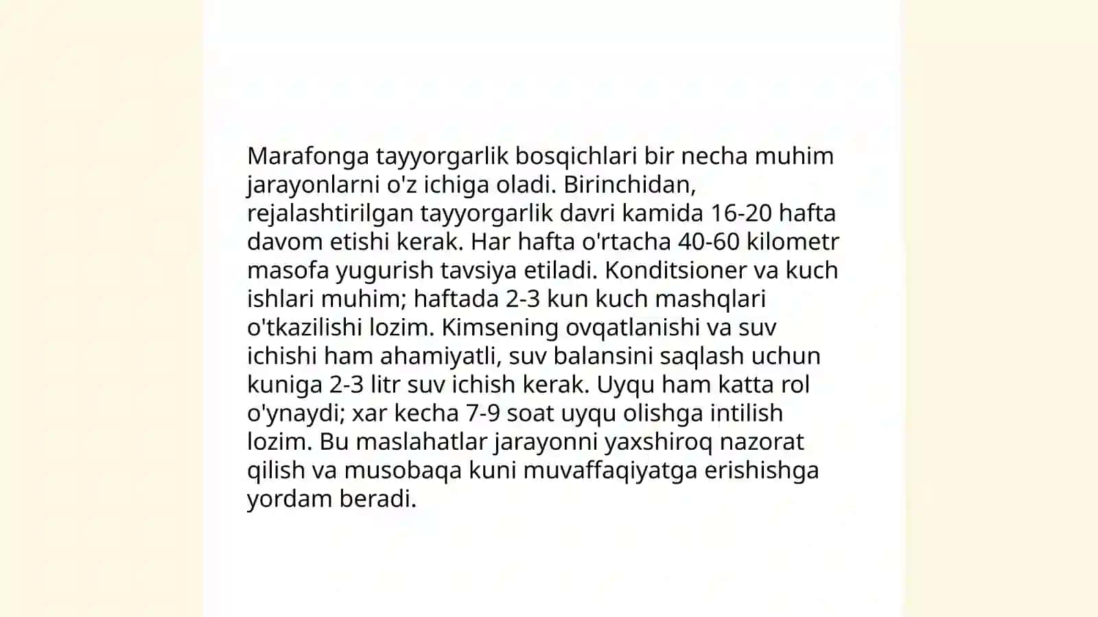 Marofon yugurish turni metodikasini urganish 4