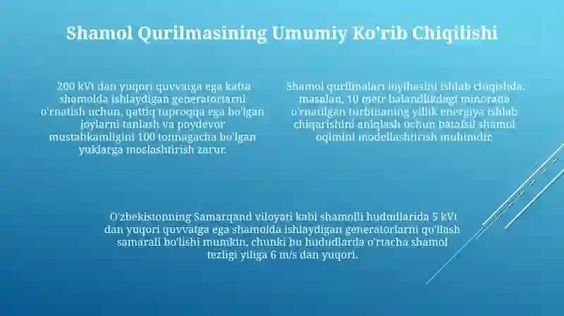 Shamol Qurilmasi Generatori 4