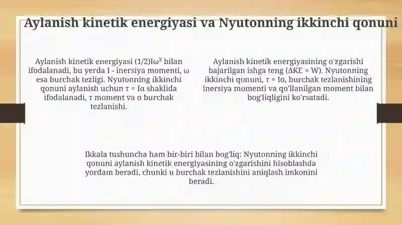 Qatiq jismlarning aylanma harakati dinamikasi 4