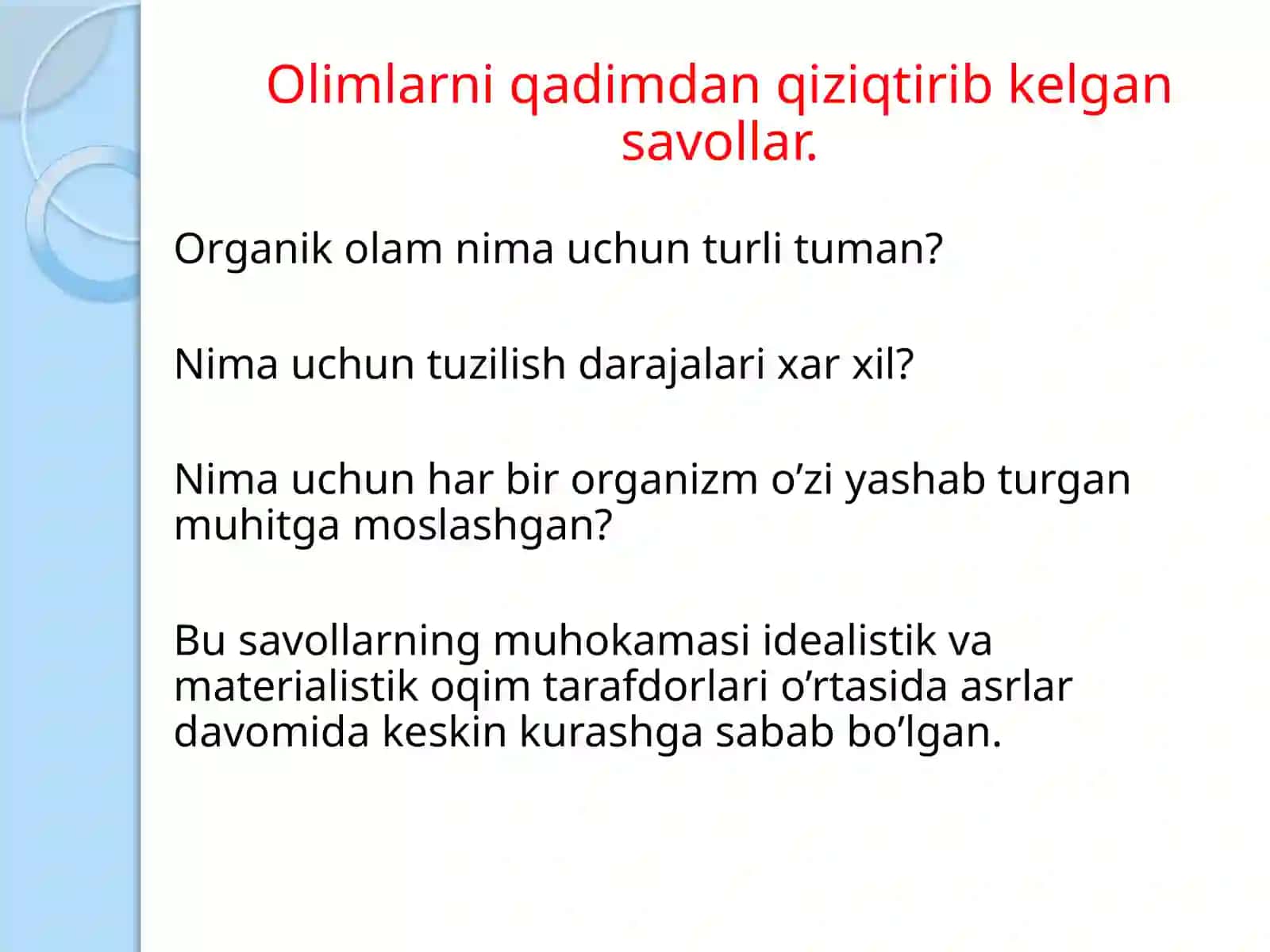Evolutsion biologiya kursi 4