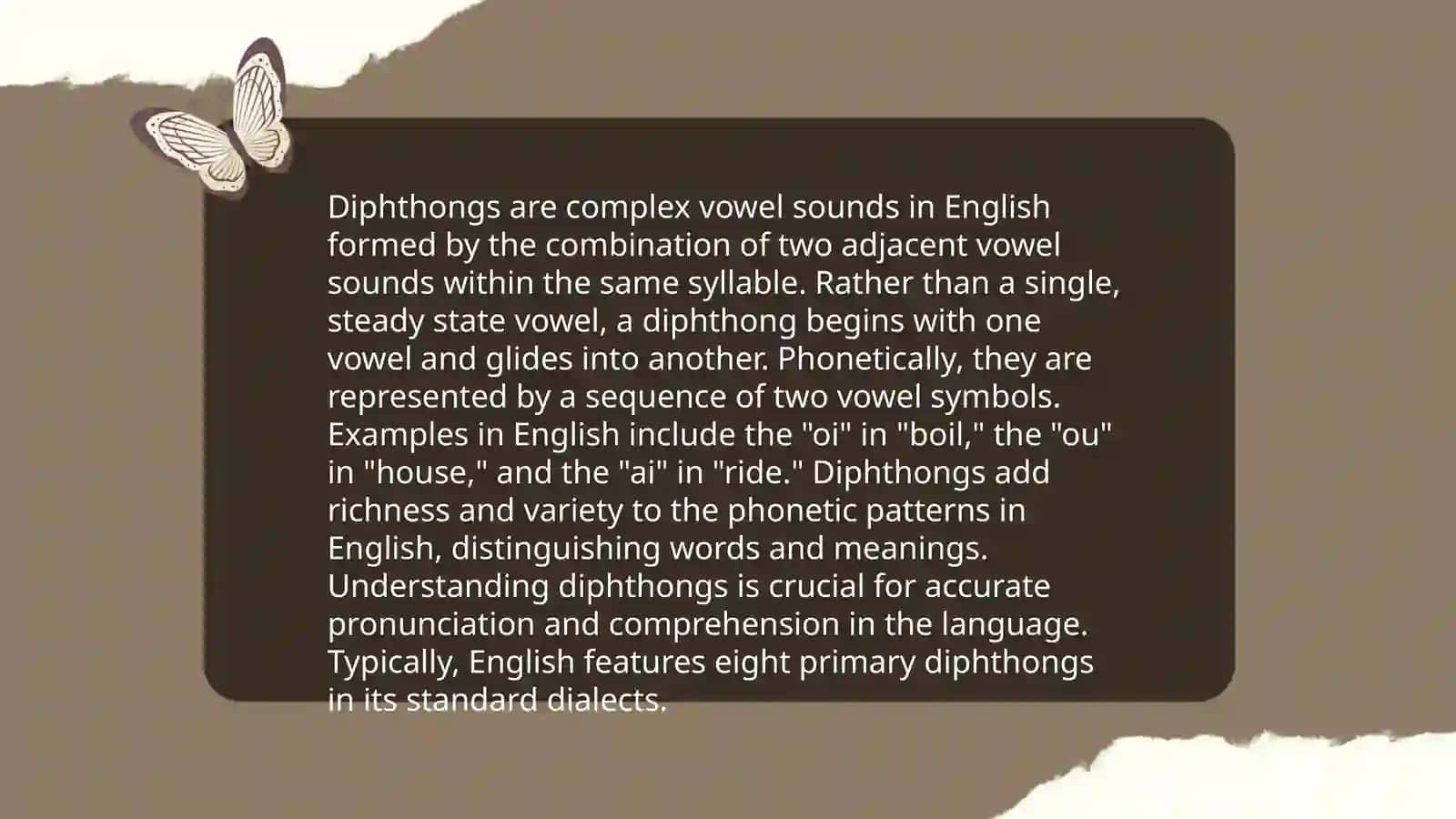 Monophthongs and diphthongs 4