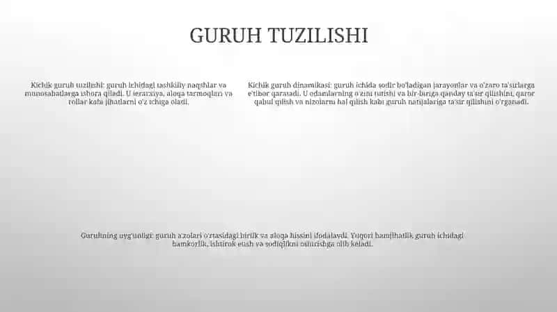 Kichik Guruhlar Psixologiyasi 4