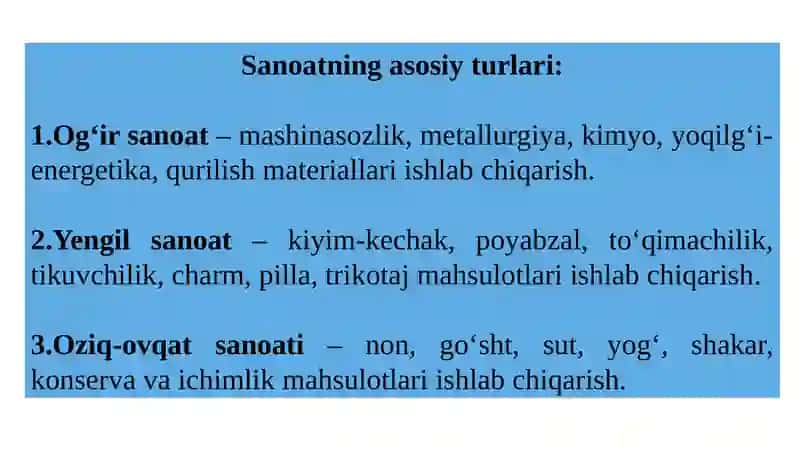 Mintaqalarda sanoattarmog‘inirivojlanishi 4