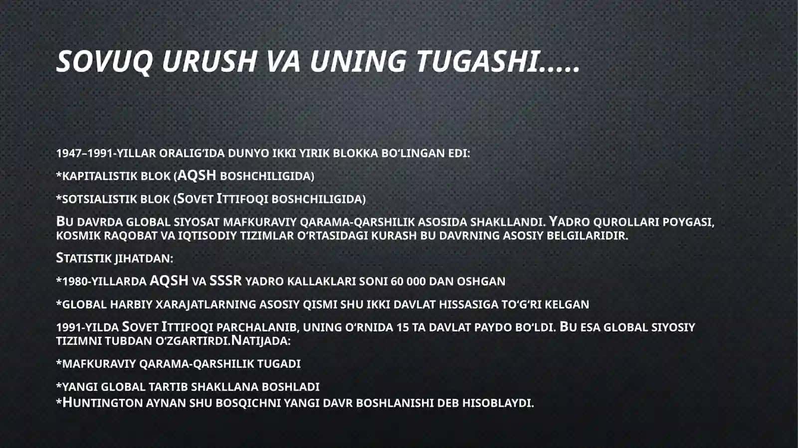 Zamonaviy tarixi Fanidan Mustaqil ishi Sivilizatsiyalar Toʻqnashuvi Va Yangi Dunyo tartibi asari 4