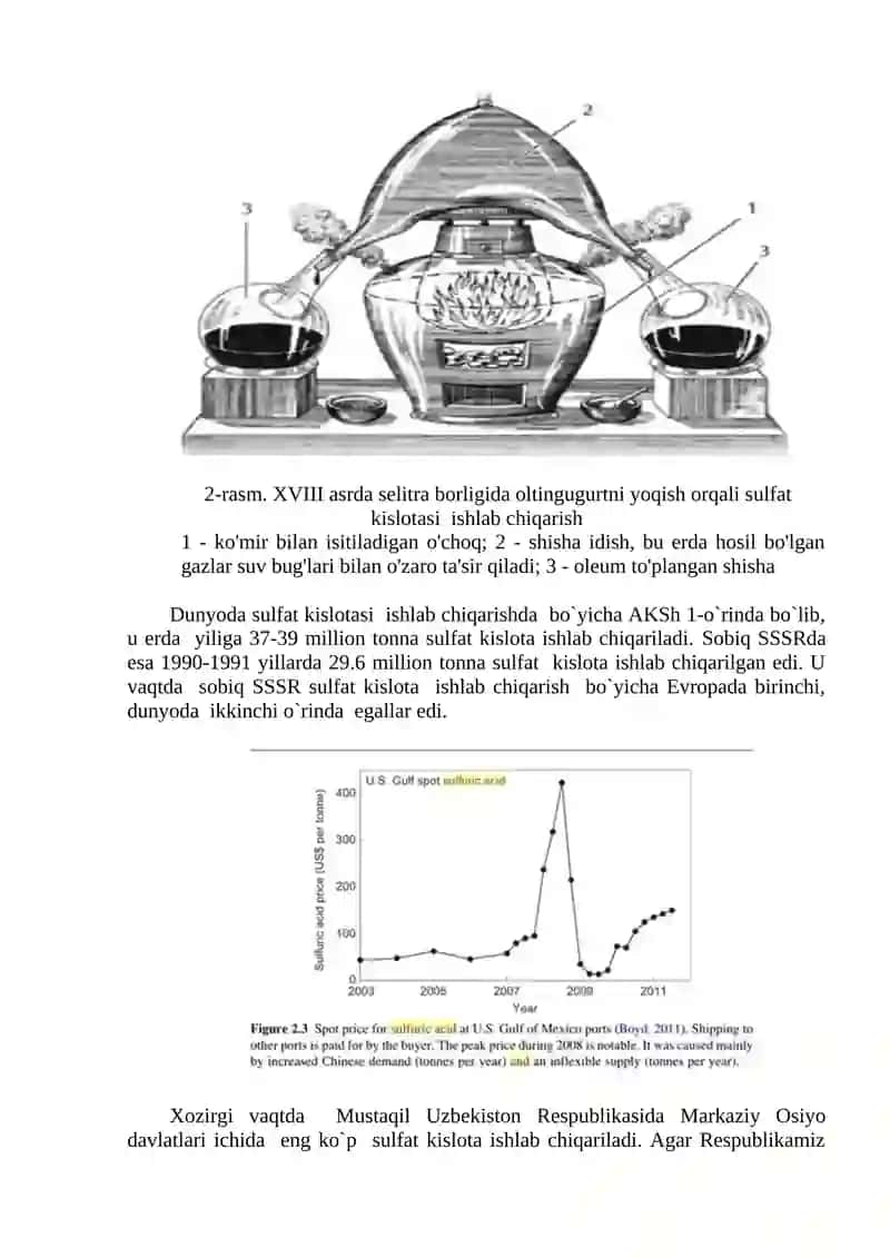 SULFAT KISLOTASI ISHLAB CHIQARISH TEXNOLOGIYASI 4