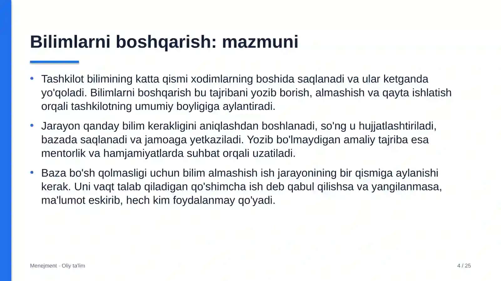 marosim xizmatlarida bilimlarni boshqarish 5764 4
