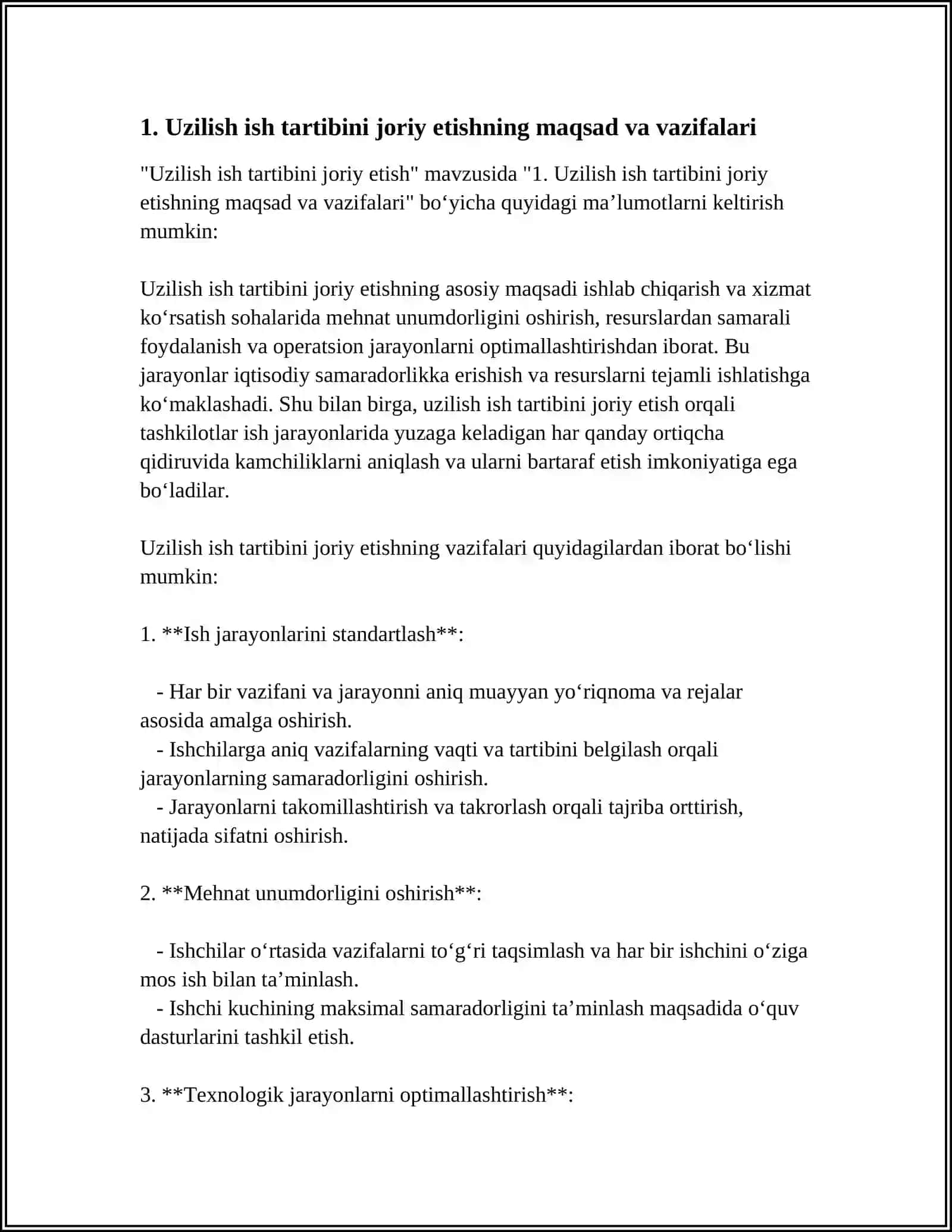 UZILISH ISH TARTIBINI JORIY ETISH 4