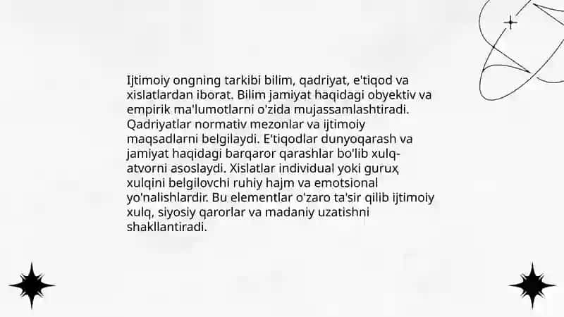 Ijtimoiy ong 4