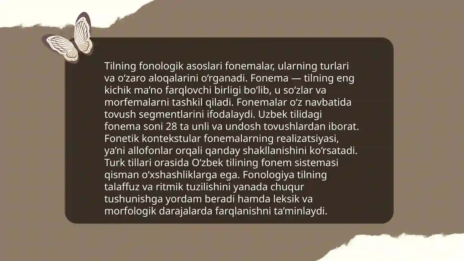Tilning fonetik-fonologik grammatik sathi 4
