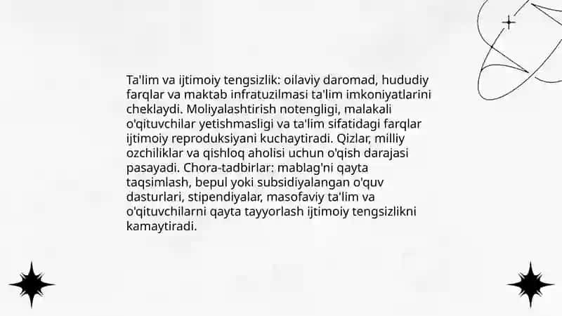Ta'lim tizimidagi ijtimoiy o'zgarishlar 4