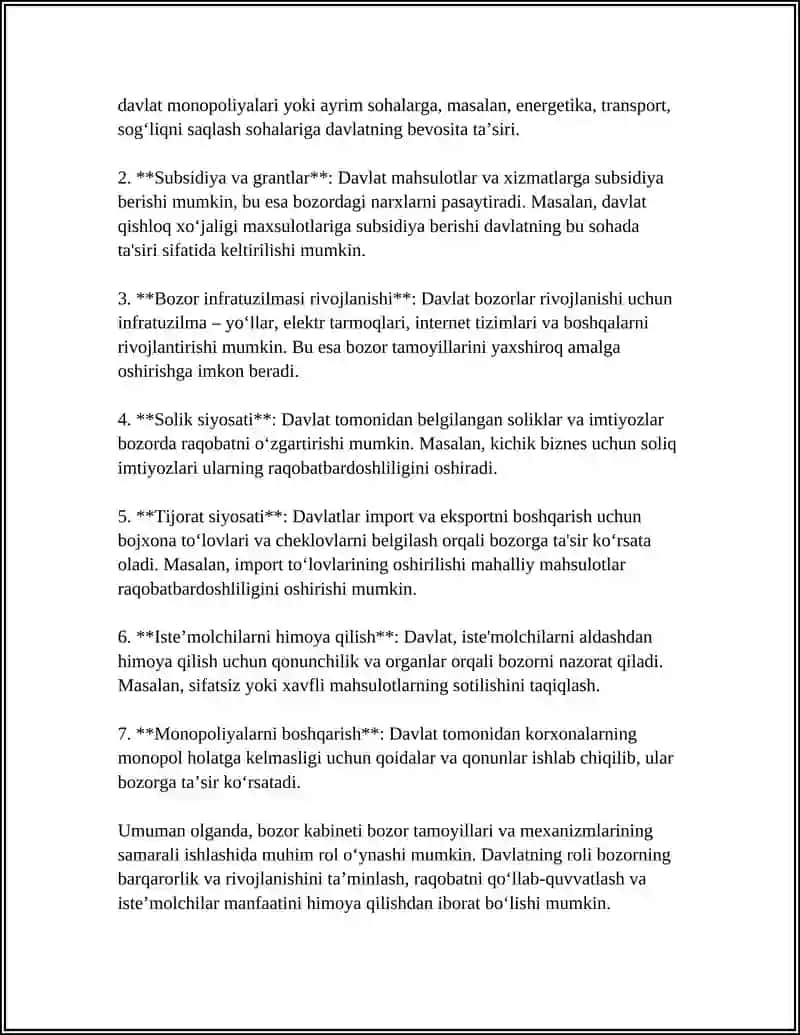 NARXNING BOZOR FAOLIYATIGA TA'SIRI 4