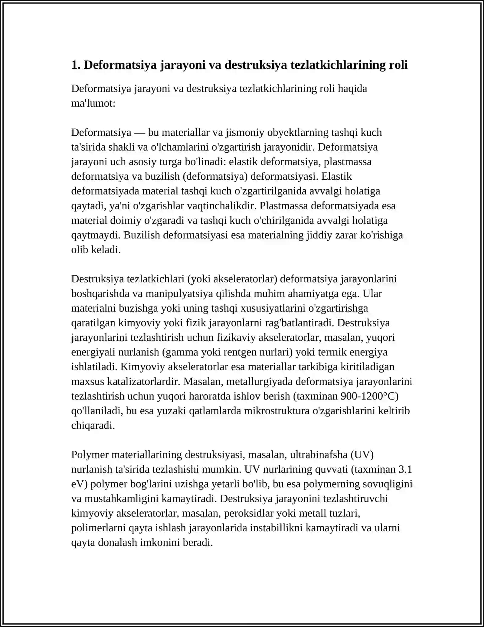 DESTRUKSIYANI TEZLATUVCHI VA SEKINLATUVCHI MODDALAR 4