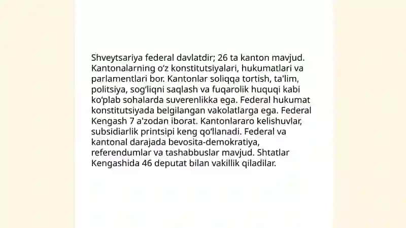 Shveytsariya davlati haqida 4